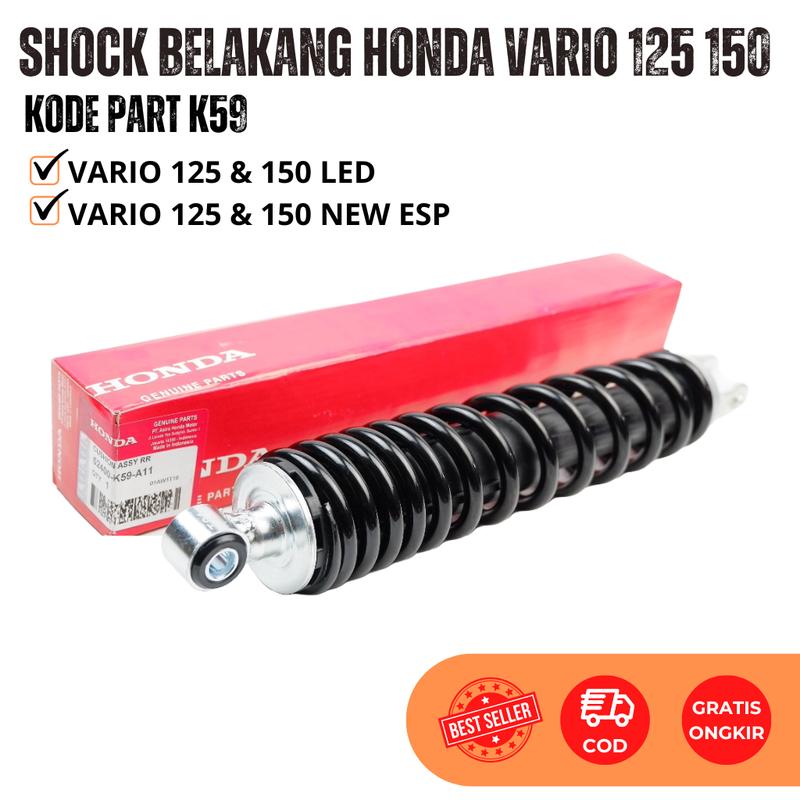 Shockbreaker Honda Vario 125 150 LED FI/CBS/OLD - Shock Belakang Vario 125 & 150 LED Kode K59 0