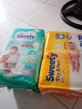 Product Review of Popok Sweety Silver NBS-40 TIPE PEREKAT untuk bayi baru lahir 2BALL Kering pampers  perekat Popok from a**4 0