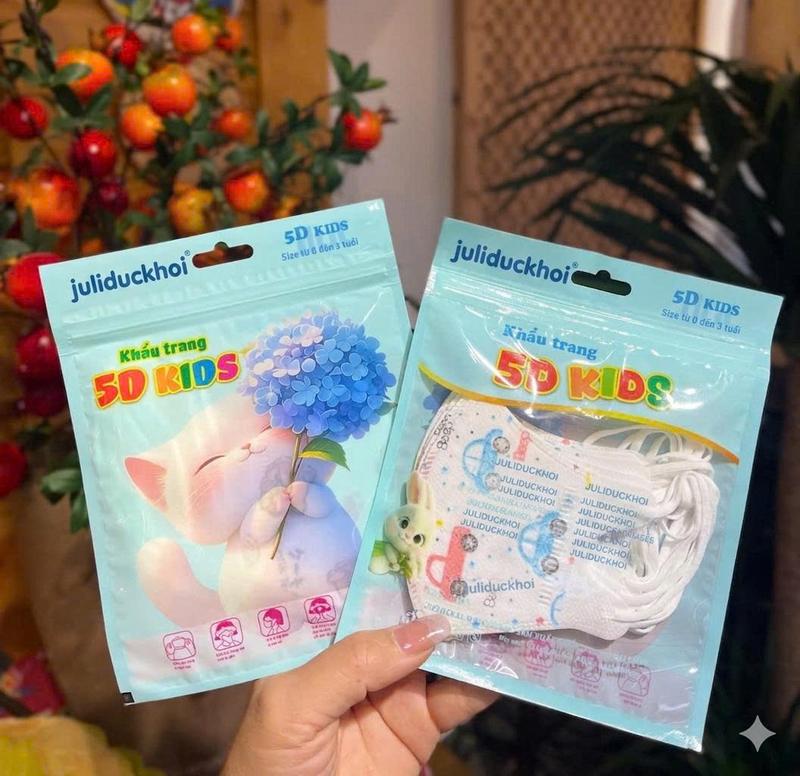 Khẩu trang trẻ em 5D cho bé từ 0-6 tuổi