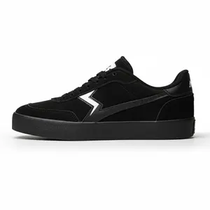 ARPRIZE SHAF-BLACK Sneakers Pria Wanita Sepatu Casual Hitam Putih Elegant dengan 12 Oz Canvas Kulit Asli Insole Ortolet Tebal Outsole Anti Slip Buatan Indonesia Lokal Brand