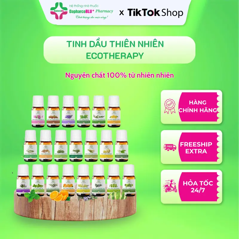 TINH DẦU ECOTHERAPY Thiên Nhiên [CHÍNH HÃNG] Thơm Mát giúp Thư giãn, Giải cảm, Bảo vệ sức khoẻ 0