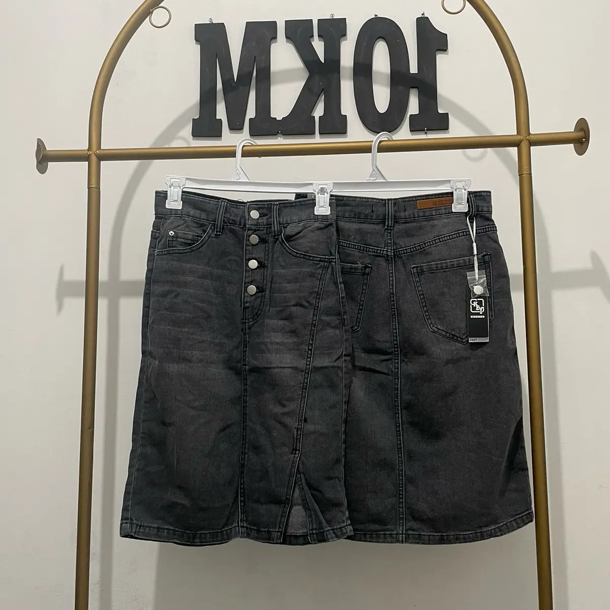 Rok jeans import / skirt kancing