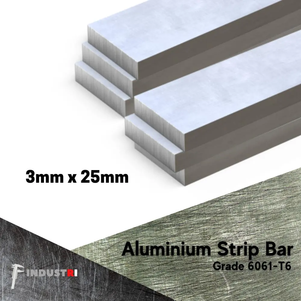 Plat Strip Alumunium 3mm x 25mm | Plat Aluminium dural 6061 per 100cm