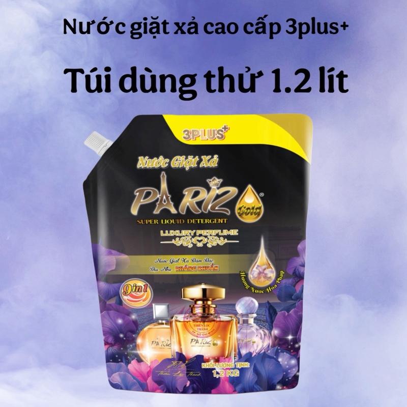    DEAL RẺ   TÚI DÙNG THỬ 1.2L - nước giặt xả cao cấp Pariz 3plus+  siêu thơm  siêu sạch  thơm lâu  lưu hương 72h 