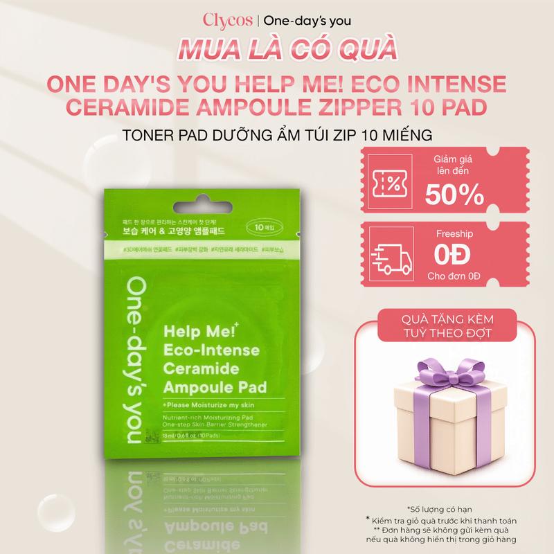 ONE DAY’S YOU - Toner Pad Dưỡng Ẩm - Help Me Real Collagen 10 Miếng | Clycos…