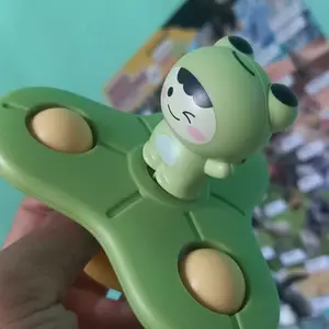 BAMBINO Mainan Mandi Bayi 3D Mainan Putar Jari Mainan Hisap Dinding Putar Rotasi Hewan Katak Beruang Anjing Lucu Mainan Bayi Dog Anak-Anak Dog Anak-Anak Toys mainan  mandi