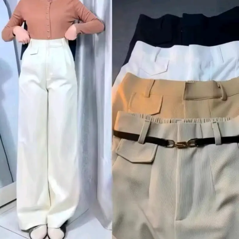 ORO PANT CELANA WANITA HIGHWAIST LOOSE PANT TROUSRE - CELANA WANITA ANTI KUSUT SEMI WOLL 8