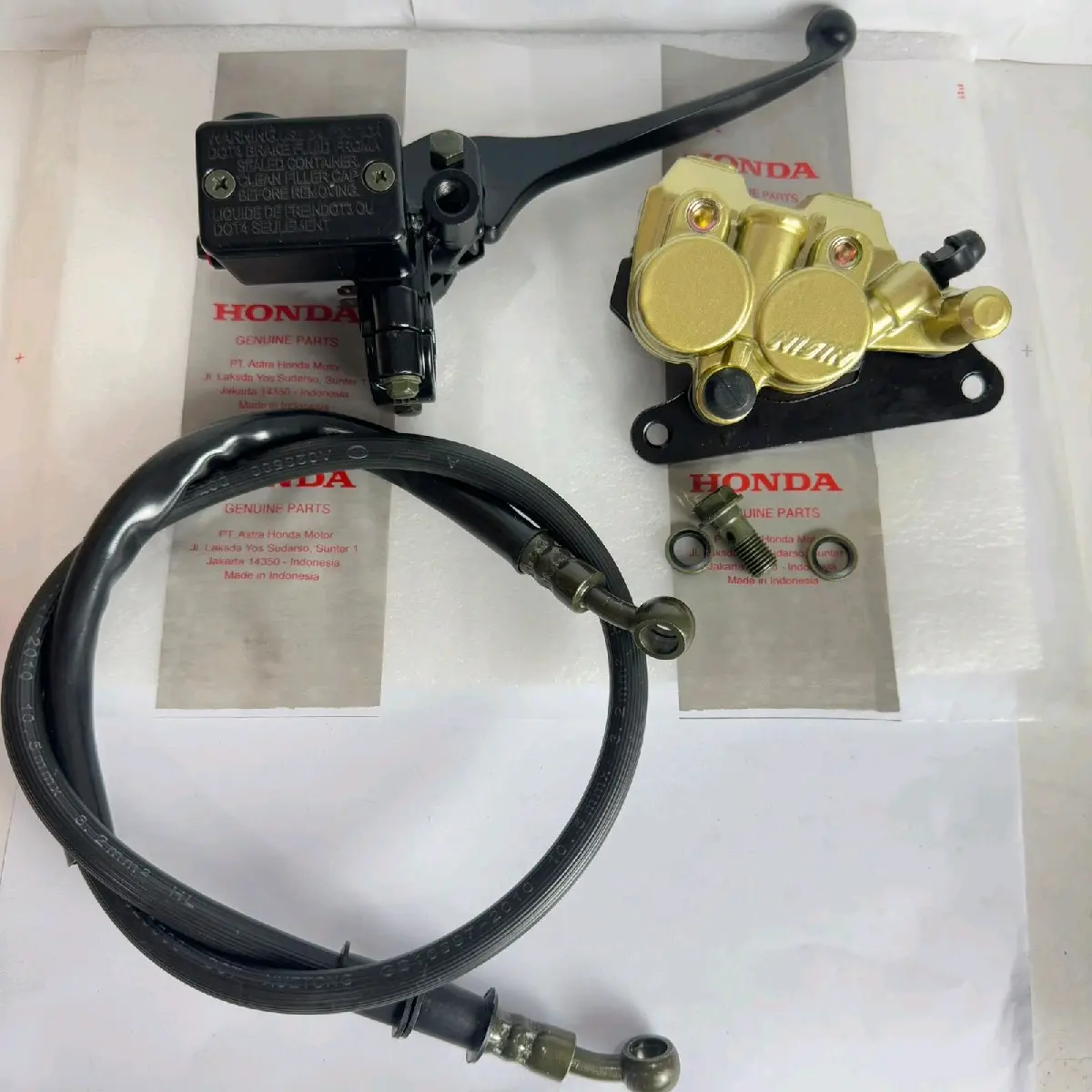 Paket Set Master Rem Depan + Selang (KEV) Buat Motor Supra X Lama, Revo Lama, Supra fit lama, Grand.