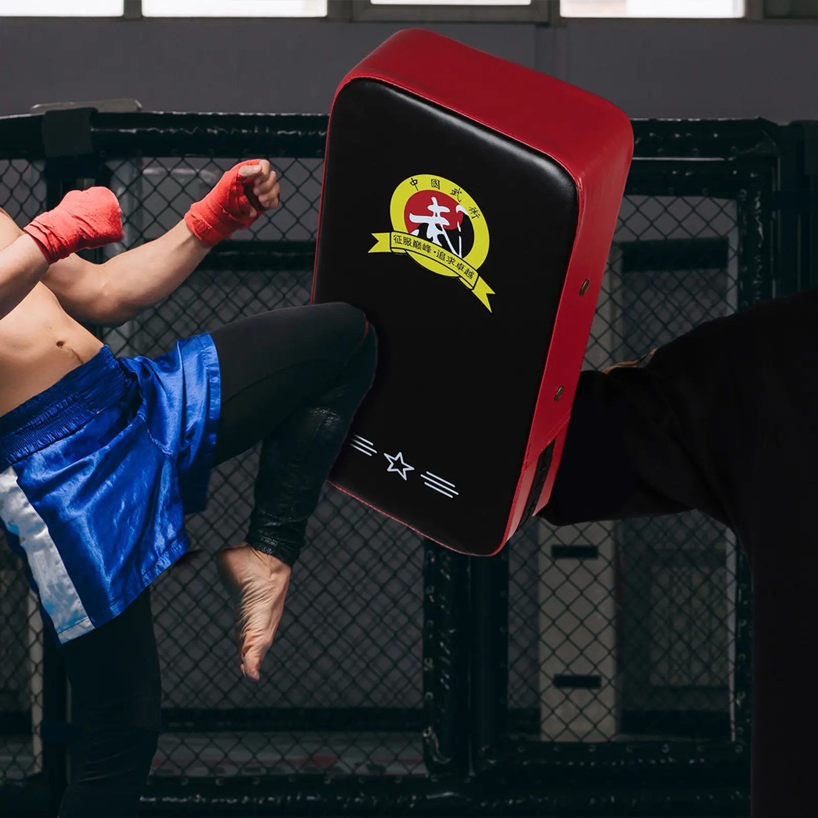Đệm đá Taekwondo, 1 CÁI, Thích hợp cho Muay Thái và Đấm bốc, Mục tiêu đá Sanda, Thiết Bị tập luyện Taekwondo, Thích hợp cho nam và nữ, Lý Tưởng cho phòng Tập Gym thể dục
