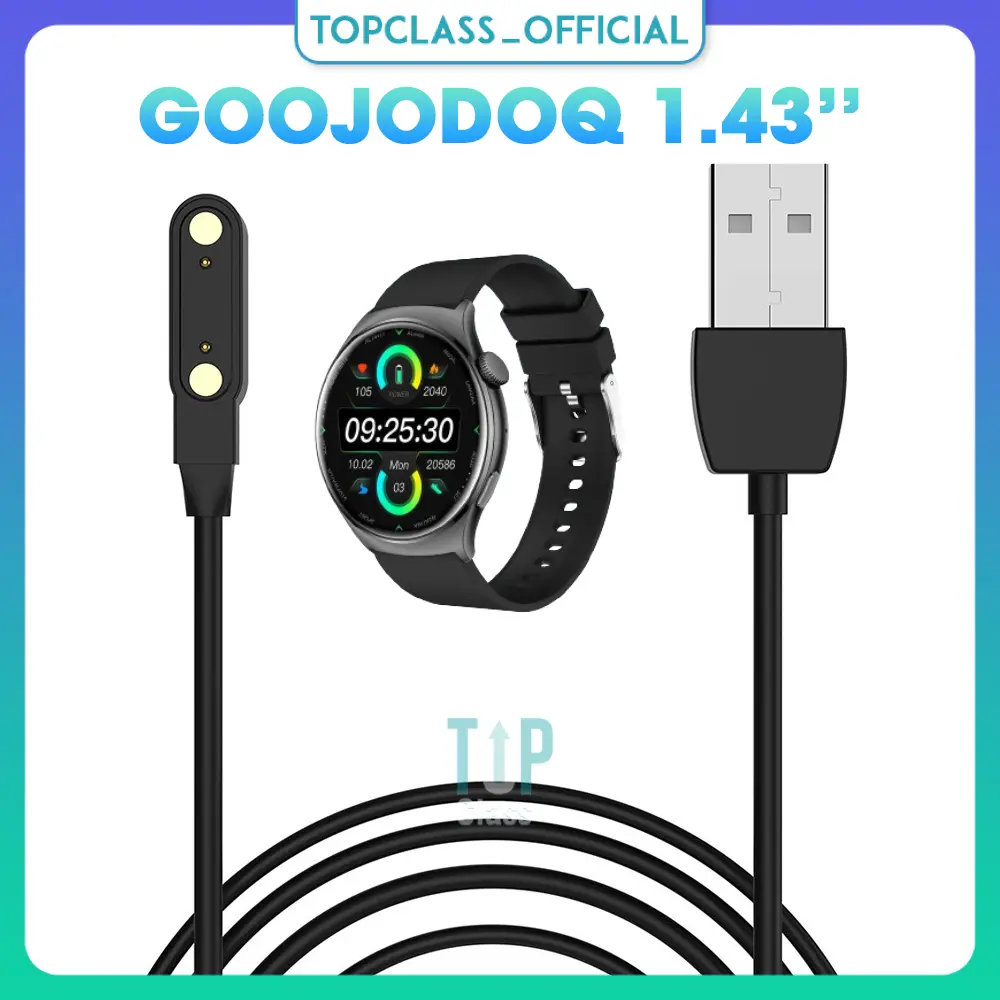 Kabel Pengecas USB, Penggantian, Untuk Jam Tangan GOOJODOQ 1.43 Jam Tangan Pintar