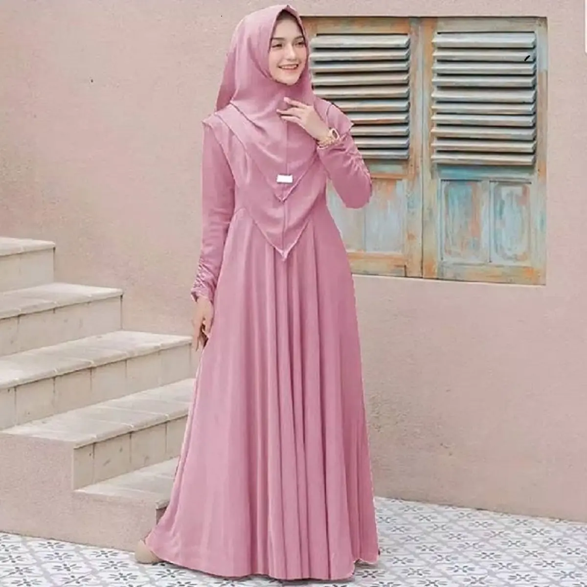 Gamis Syari Free Hijab 2 Layer Busui Friendly Ukuran Jumbo M L XL 2XL 3XL LD 120 Polos Hitam Maroon Burgundy Skyblue Milo Pink Bahan Crinkel Airflow Dress Maxi Muslim Wanita Remaja Dewasa Simple Lebaran 2025