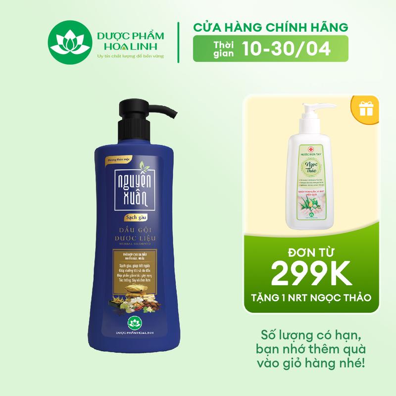 {MỚI} Dầu gội Dược liệu Nguyên Xuân Sạch Gàu 450ml - Tặng thêm 50ml giá không đổi