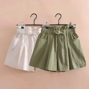 Fashion Hot Pant Skirt Anak Perempuan 2-7th Original Premium dengan Tali Pengikat dan Warna Putih & Hijau Tua Rok Hotpants Import Celana Setelan Katun Sot Kualitas Import Jahitan Kuat Rap Pinggang Karet Elastis Muter Size S M L Kulot Cutbray pendek 4–5
