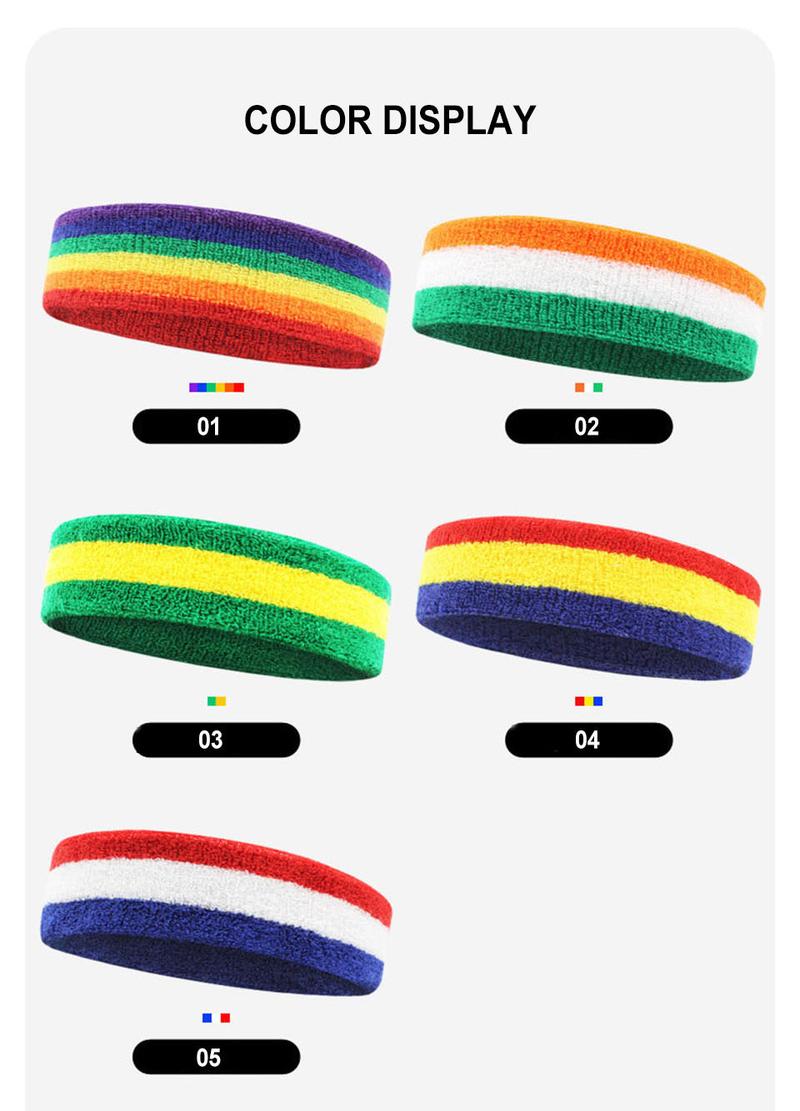 Product Introduction of GTUBIKE 1Piece Fashion Sports Elastic Cotton Hairband Sweat Absorption Fitness Yoga Basketball Sweatband 22