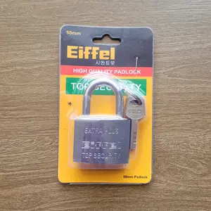 Gembok pintu pagar gembok putih leher panjang gembok besi baja rust anti maling