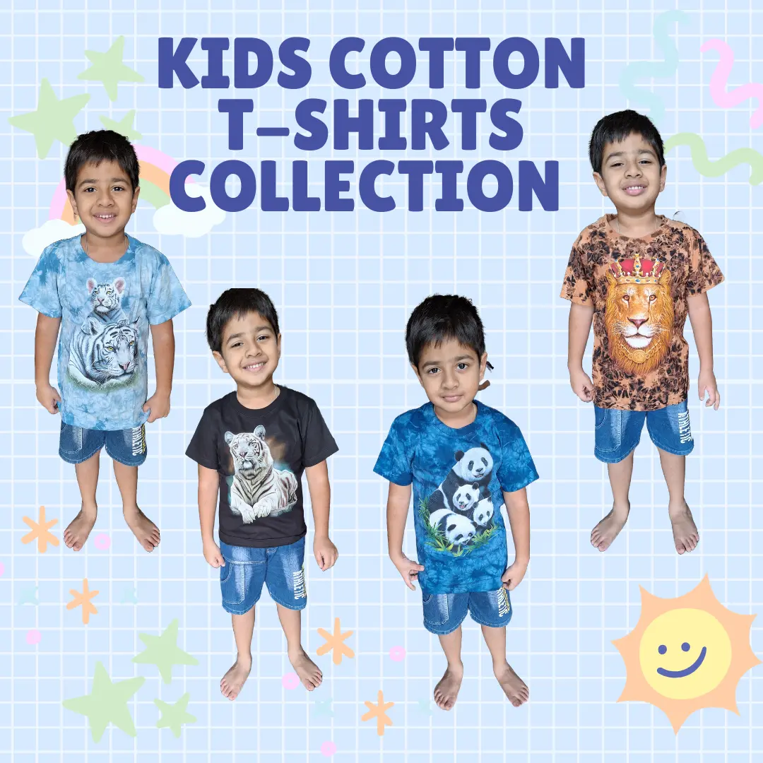 Unisex HD Print T-Shirt for Kids, 100% Cotton, Made in Thailand