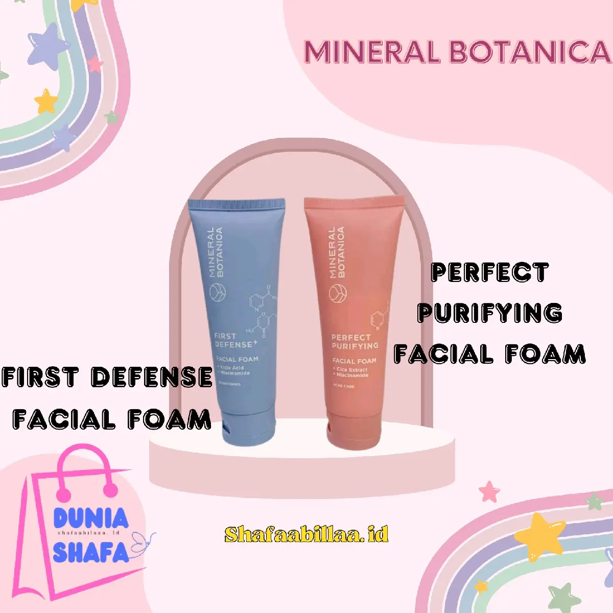 Mineral Botanica // First Defense Facial Foam // 100g // pH Seimbang untuk Kulit Berjerawat Berminyak Extract Acid sabun cuci muka kulit kering dan kusam wash face