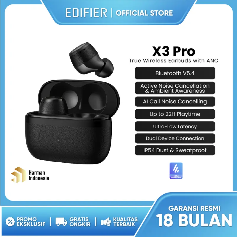 EDIFIER X3 PRO True Wireless Earbuds with Active Noise Cancellation 0