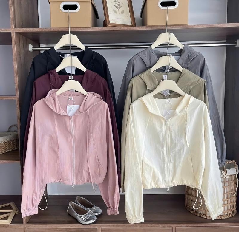 [DEAL MỞ BÁN] Áo Khoác Dù 2 Lớp, Chất Mềm, Siêu Nhẹ, Chống Nước, Cản Gió, Dây Rút Điều Chỉnh,  Túi Ngoài Có Khóa, Có Túi Trong