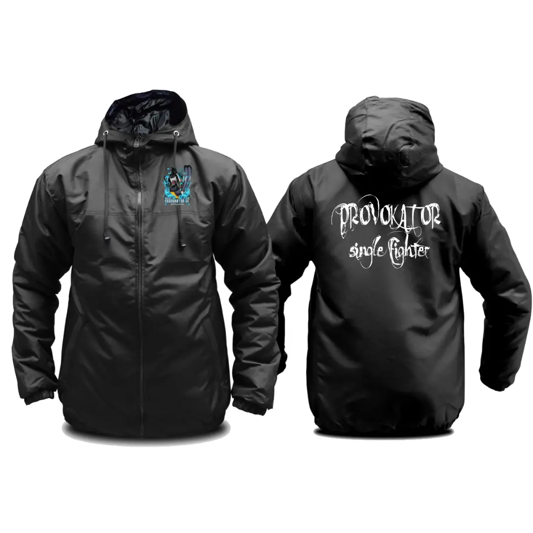 Jaket Custom Parasut Sablon Desain Bebas Tebal Unisex Waterproof Logo  Bebas