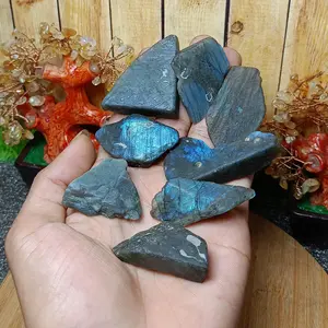 Batu Natural Labradorite Rough / Raw Polish Paket (2)