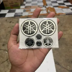 emblem logo YAMAHA/garputala bulat timbul detail isi 6pcs motor Aerox, Nmax, Xmax