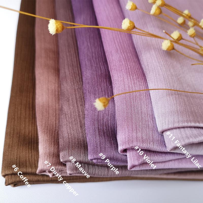 Product Introduction of Fashion Chiffon Hijab Crumpled Texture Instant Hijab Smooth Crepe Chiffon Hijab for Women Natural Pleated Gauze Smooth Crepe Breathable Headscarf Girl Fashion Plain Shawl Spring Scarf TUTU 12