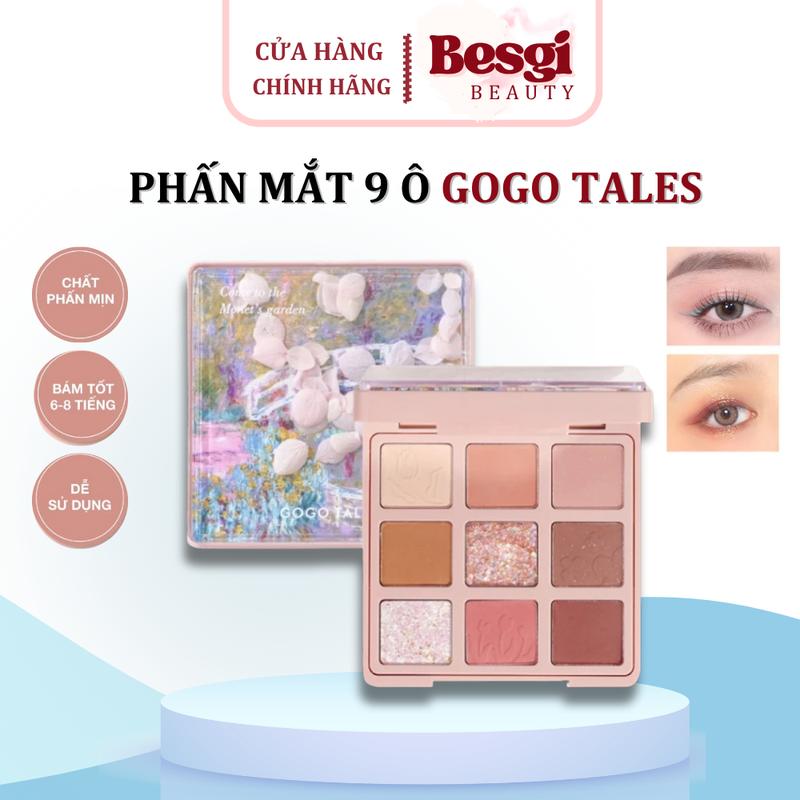 GOGO TALES - Bảng Phấn Mắt 9 Ô GOGO TALES Secret Garden Hoa Khô Mỹ Phẩm Lên Màu Chuẩn Bền Màu Trang Điểm Siêu Xinh Besgi Beauty Cosmetic