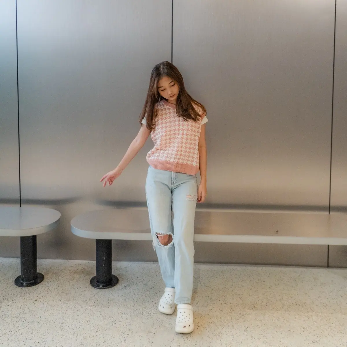 Vest Jennie Crop - Vest Rajut Crop Wanita Korean Style