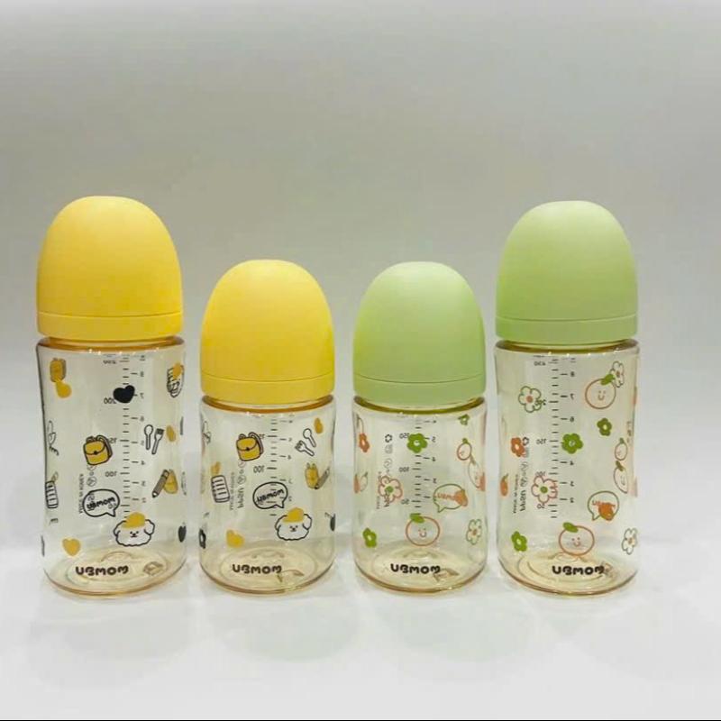 Bình sữa Ubmom cổ rộng nhựa ppsu núm ty mềm 200ml/280ml