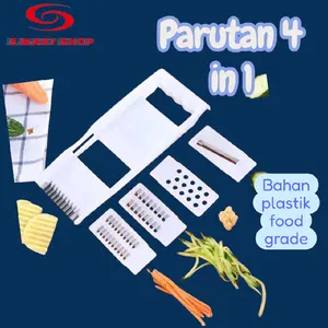 S Mart Parutan 4 in 1 Buah dan Sayur Alat Parut Serbaguna 4 in 1 Peller Sayuran Multifungsi Vegetable Cutter Kitchenware
