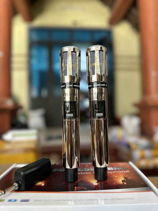 [VỎ NHỰA] Micro Đa Năng CH-M08 Tăng giảm vol giảm hú tốt , Sét tần số, Củ mic shure hút âm dùng cho các loại loa, âmli. vang...