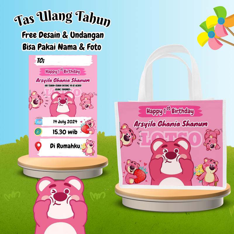 Paket 30 Tas Ulang Tahun Anak Laki Laki dan Perempuan Model Best Seller Kain 3