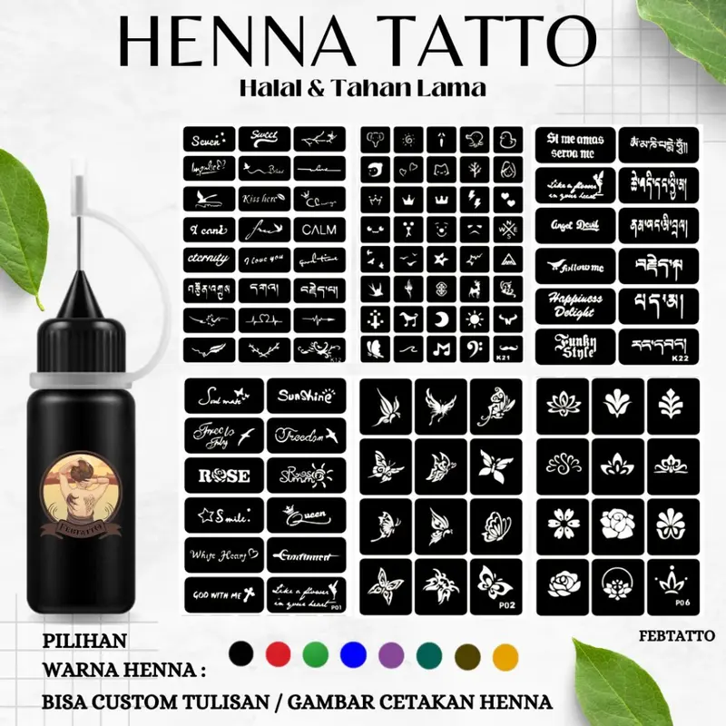 Henna Tato Halal Tahan Lama Bisa Custom Hena Kit 10ml HEN 204 - E25 3