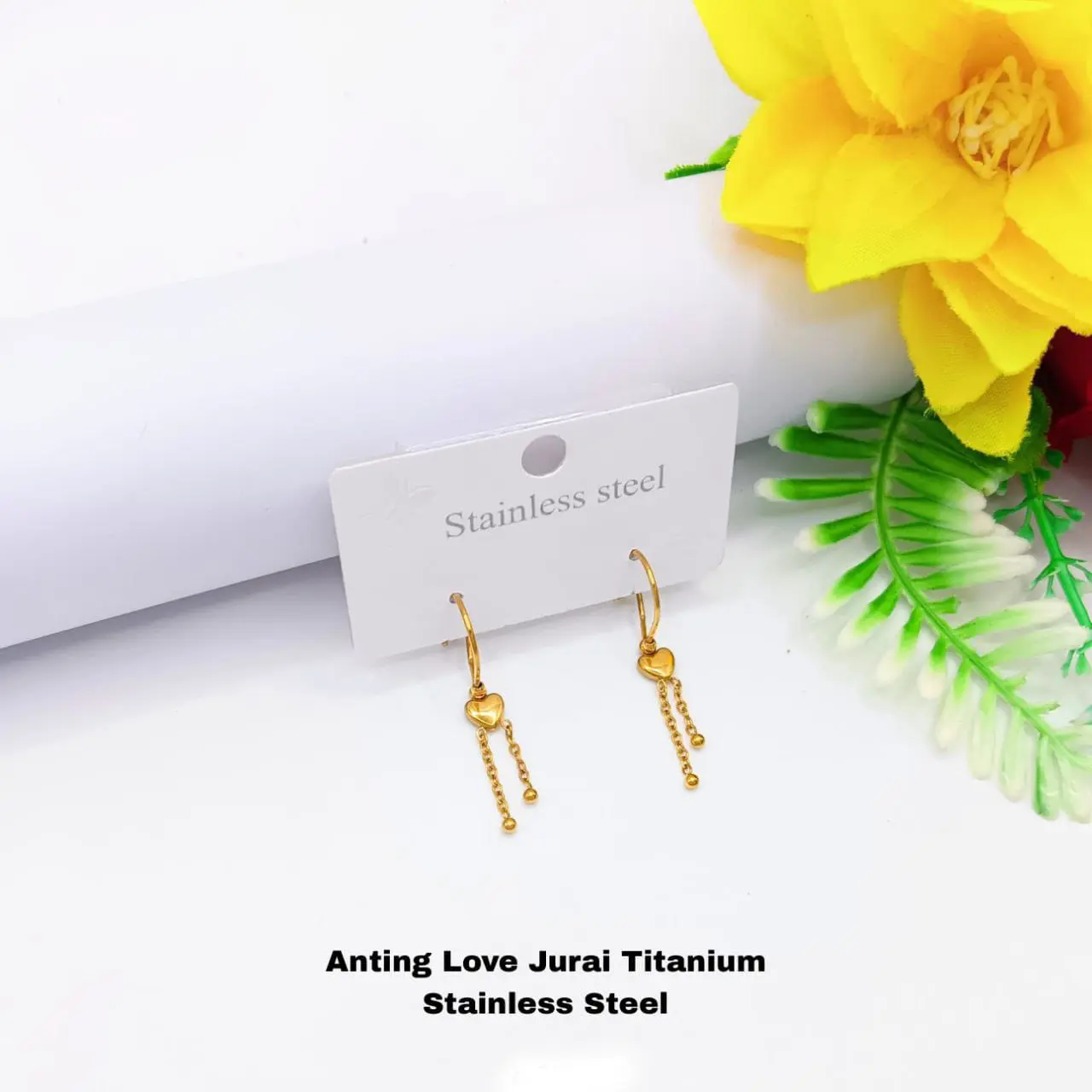 anting titanium cewek korean style kekinian model terbaru kalung  aesthetic Emas Hadiah Silver Wanita Earrings