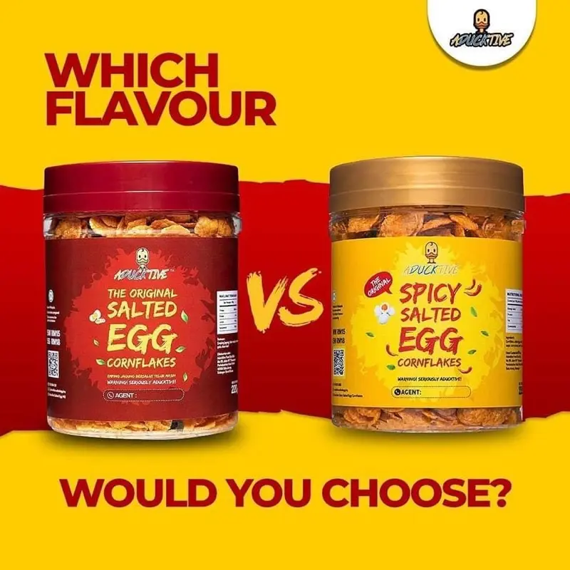 Aducktive Salted Egg Cornflakes (Original/Spicy) Snack Crunchy
