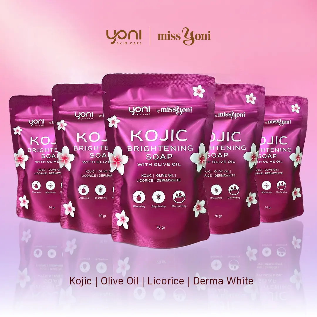 YONI - (dapat 5) KOJIC BRIGHTENING SOAP WITH OLIVE OIL "Perawatan Sabun Mandi" | Y 472