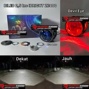 IBRIGHT ZE400 lampu biled, projector lens, lampu utama