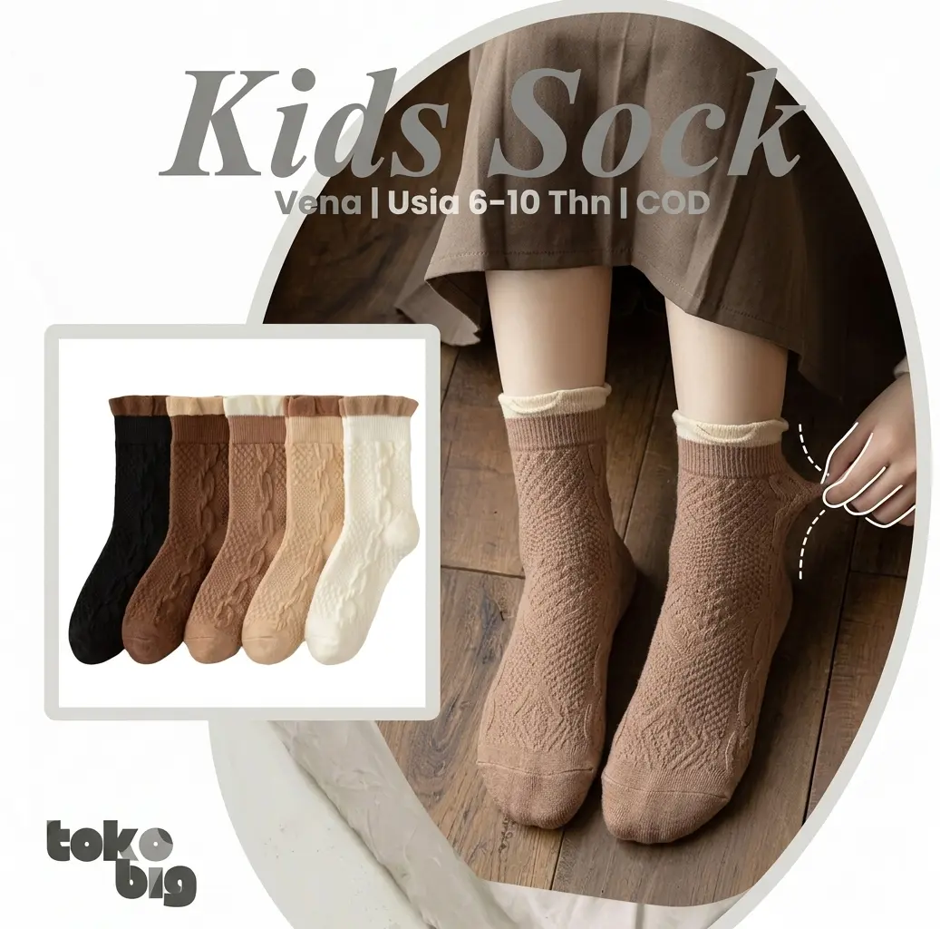 [Tokobig] Vena Kaos Kaki Anak Perempuan Kaos Kaki Anak Import Kaos Kaki Polos