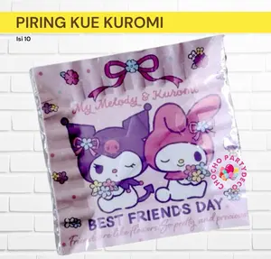 Piring Kue KUROMI SANRIO / Piring Kue Ulang Tahun Kuromi Melody Sanrio