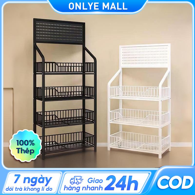  ON Giá đựng đồ ăn nhẹ bằng sắt đa năng Kệ đựng đồ ăn nhẹ nhiều lớp Xe đẩy trên bánh xe  3 4 5 Tầng 