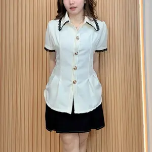 ATASAN SAJA / Blouse lengan pendek Wanita | baju lengan pendek | Atasan Wanita Katun | Ghena Top