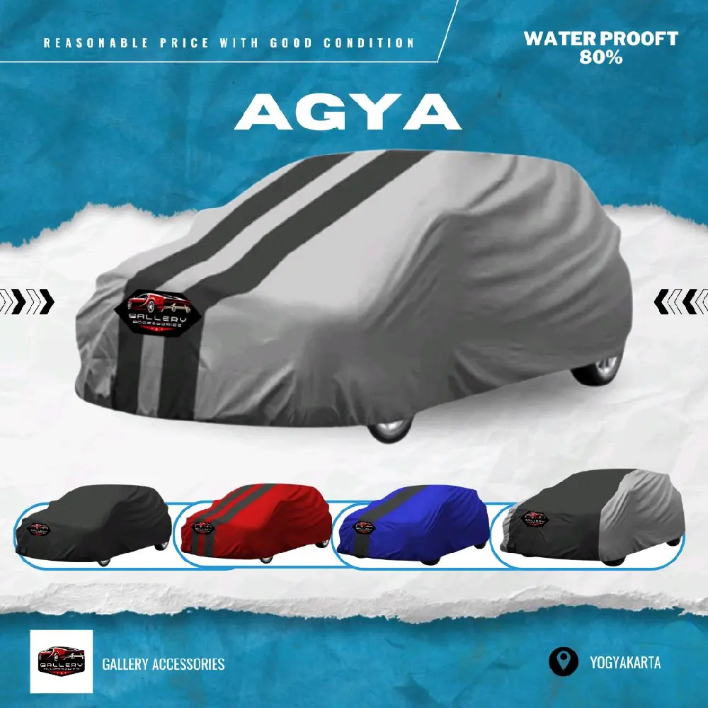 Cover Sarung Mobil Toyota Agya Tahun 2012 -2025 Waterprooft Tahan Air Semi Outdoor