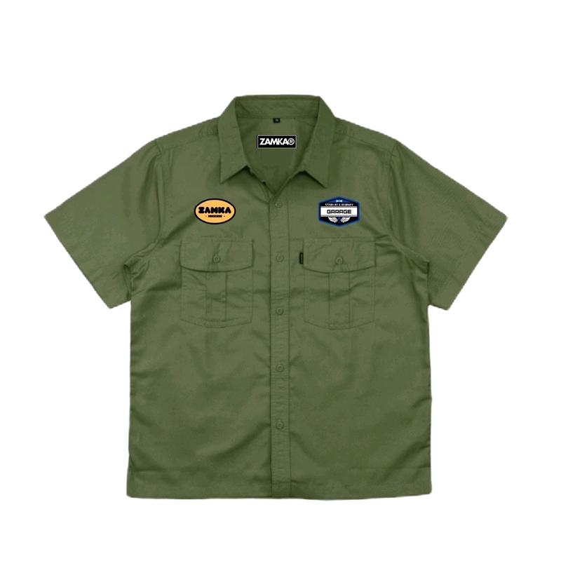 Kemeja workshirt engineering seris lengan pendek - Kemeja outdoor pria distro Bordir 2