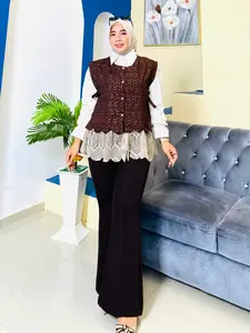 Setelan Celana 3in1 Wanita Muslim KEYLA By NK Original, Baju Dewasa Bisa Couple Ibu dan Anak