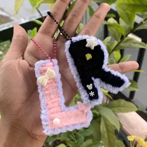 Gantungan Kunci(key chain) Inisial N-Z dari Kawat Bulu | Ganci inisial