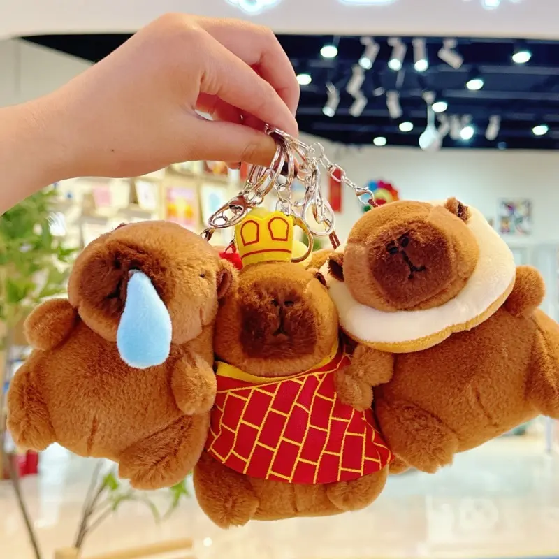 Capybara plush toy Keychain school bag pendant cute capybara doll pendant cute gift