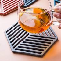 Gambar <Flash Sale> MIISOO Alas piring Hesagon cup glass / alas tatakan gelas cangkir piring mangkok - Coklat dari MIISOO Kab. Tangerang 3 Tokopedia