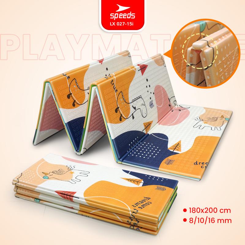 SPEEDS [MOTIF I] Playmate Lipat Bayi Playmate 180 x 200 Tebal 8mm/10mm Karpet Bayi Anti Air Playmate Anak 027-15 9