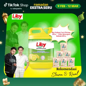 [BISA COD] BUY 1 GET 6PCS FREE Cairan Pencuci Piring Lemon Segar 1Kg Esesnsi Pembersih Liby Beraroma Lemon + 35gram Bubuk Deterjen 6PCS